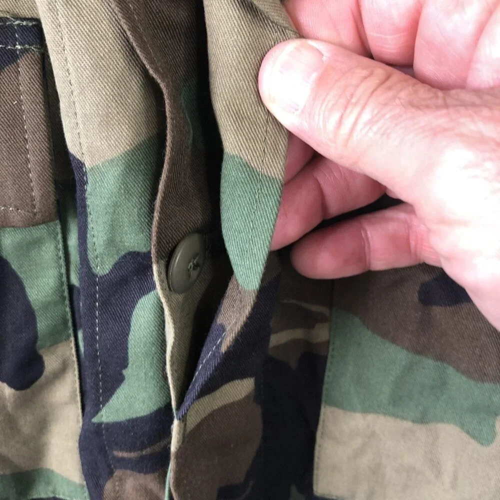 US Army BDU Jacket Mens Medium Regular Woodland Camo Field Coat Military Combat